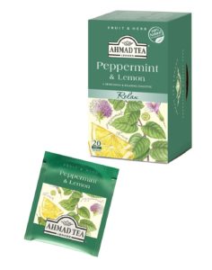 Ahmad Tea Refreshing & Relaxing Peppermint & Lemon Herbal Tea 20 Bags