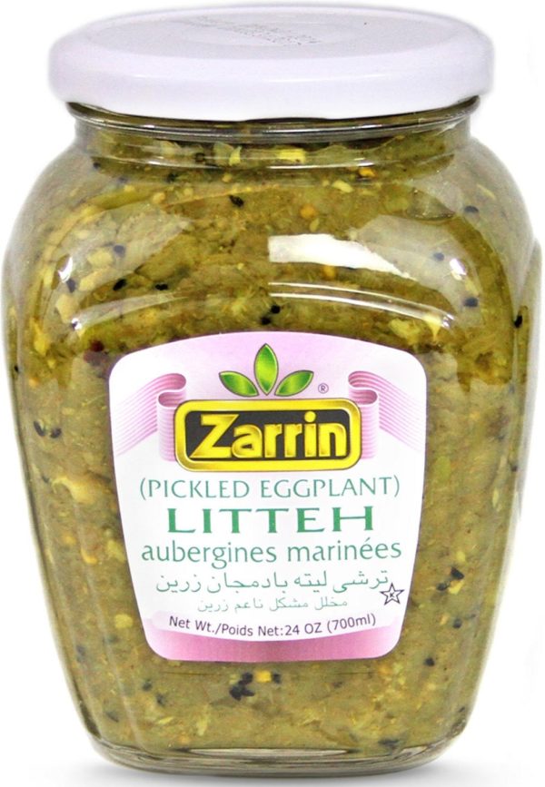 Persian Grocery Zarrin Eggplant Litteh Pickled 24 oz