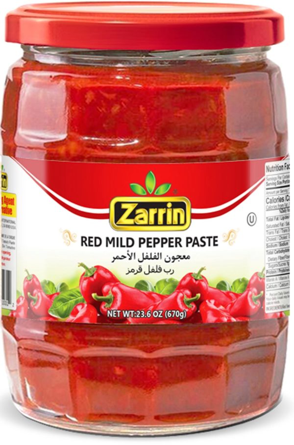 Persian Grocery Zarrin Red Mild Pepper Paste 670 g